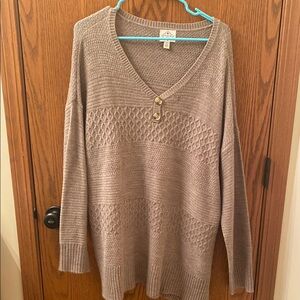 Women's Beige Over sized Sweater